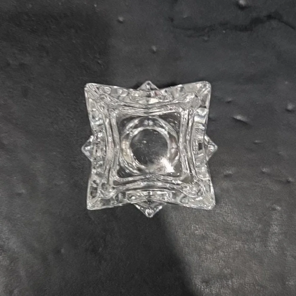St. George 24% Lead Crystal Candle Holder, Vintage Replacement Candlestick Decor